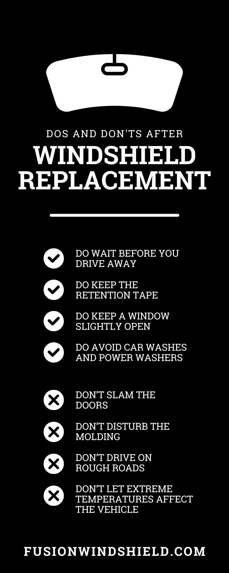 Dos and Don'ts After Windshield Replacement